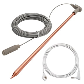 KYJiuLiu Pure Copper Grounding Rod with 40 ft Cord and 15 ft Wire, for Grounding Mats and Sheets