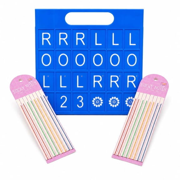 KYJiuLiu Solo Mahjong Practice Board Kit with 320 Line Finder Strips, 24-Slot 3D Printed Tile Trainer, Blue