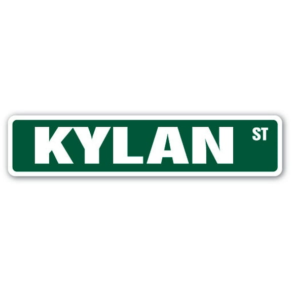 KYLAN Street Sign Childrens Name Room Sign | Indoor/Outdoor | 24" Wide