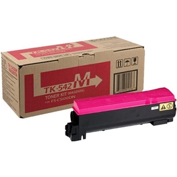 KYOCERA 1T02HLBUS0 Model TK-542M Magenta Toner Cartridge for use FS-C5100DN Color Network Laser Printer, Up to 4000 Pages Yield at 5% Average Coverage