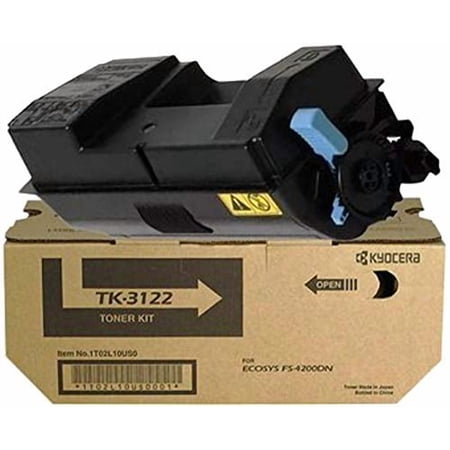 KYOCERA 1T02L10US0 Model TK-3122 Black Toner Kit for use ECOSYS FS-4200DN, M3040idn, M3540idn and M3550idn Laser Printers; Up to 21000 Pages Yield at 5% Coverage