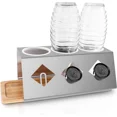 thumbnail image 1 of KYONANO Bottle Holder Compatible with SodaStream Duo, Drip Holder Accessories Including Lid Holder and Silicone Protective Rings, 3 Dishwasher Safe Drip Rack Drainer, 1 of 6