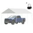 thumbnail image 1 of KFFKFF Replacement Canopy 118.11" x 236.22" x 74.80'' White Carport, 1 of 9