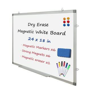 KYSHop White Board Small, Dry Erase Board for Kids, Double Sided, 11 x 14 Inches, Magnetic Whiteboard with 6 Markers, 2 Magnet Pins