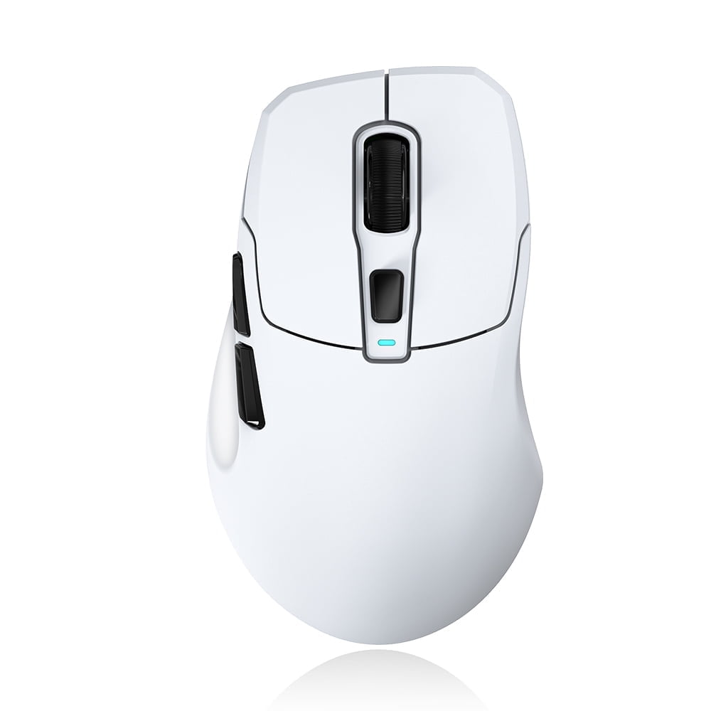 KYSONA Wireless Gaming Mouse, 24000 DPI, 1K Polling Rate, 2.4GHz/USB-C/Bluetooth Ergonomic Mouse, Web-Driven, Rechargeable Gaming Mice for PC/Mac/Tablet/Xbox, White