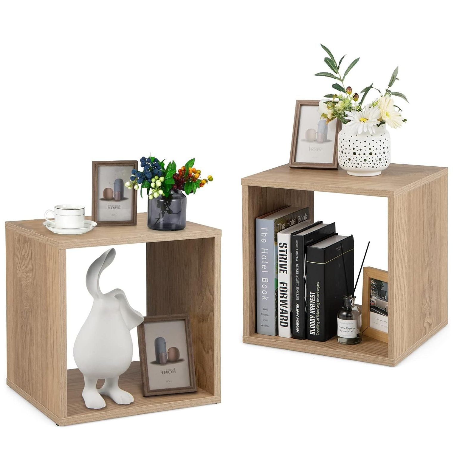 KYTVOLON 2 Pieces Decorative Cube Storage Organizers, Stackable Open