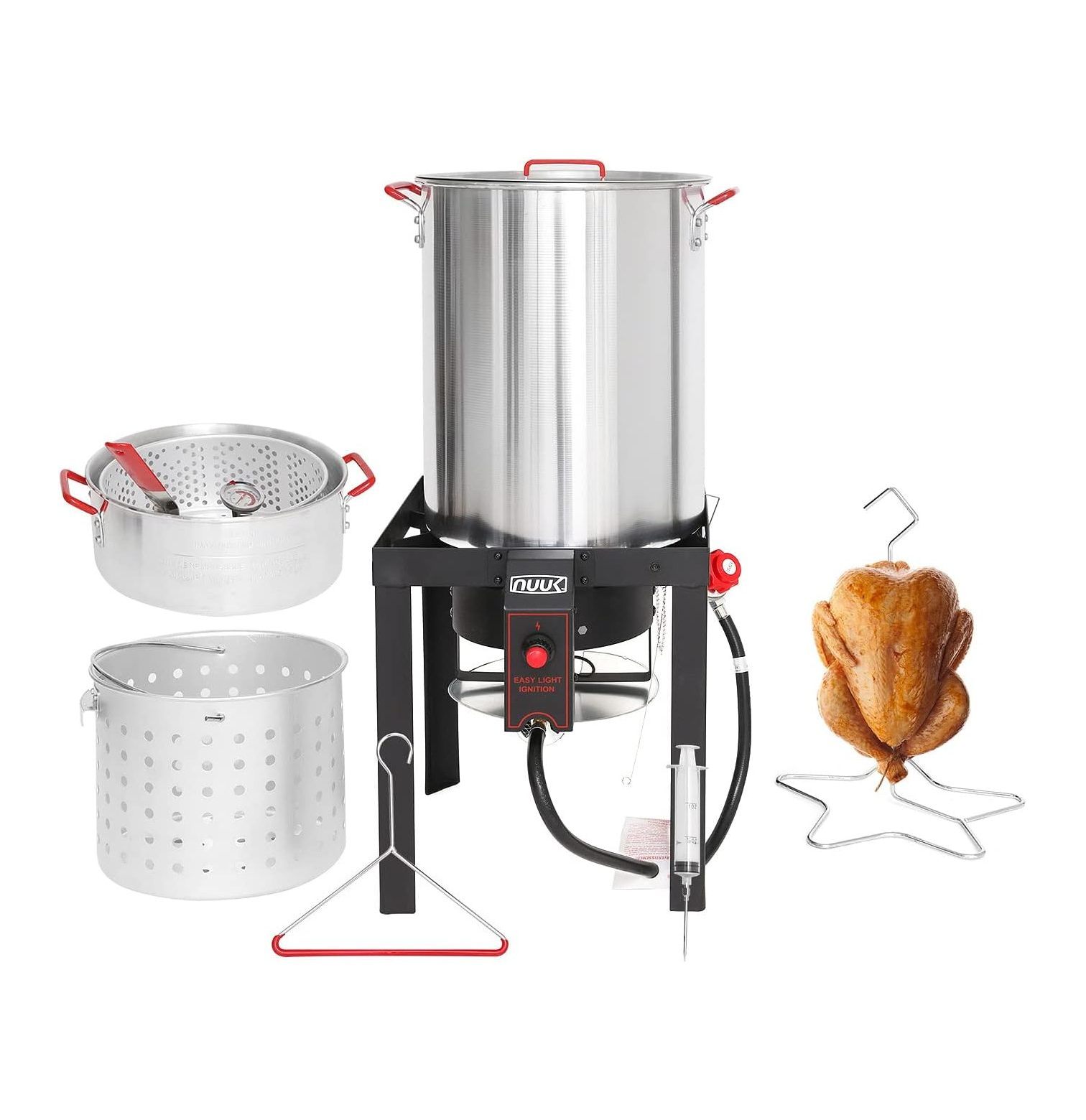 KYTVOLON 30QT Turkey Fryer & 10QT Fish Fryer Combo Kit with CSA
