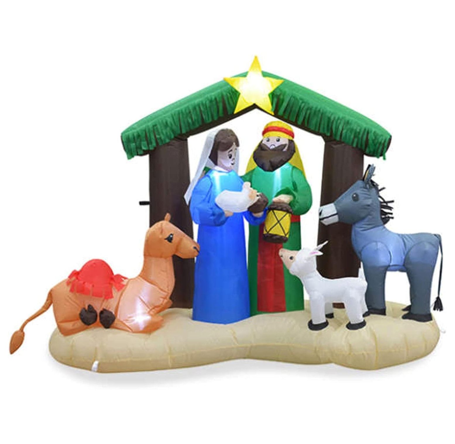 KYTVOLON 6.5' Inflatable LED Nativity Scene