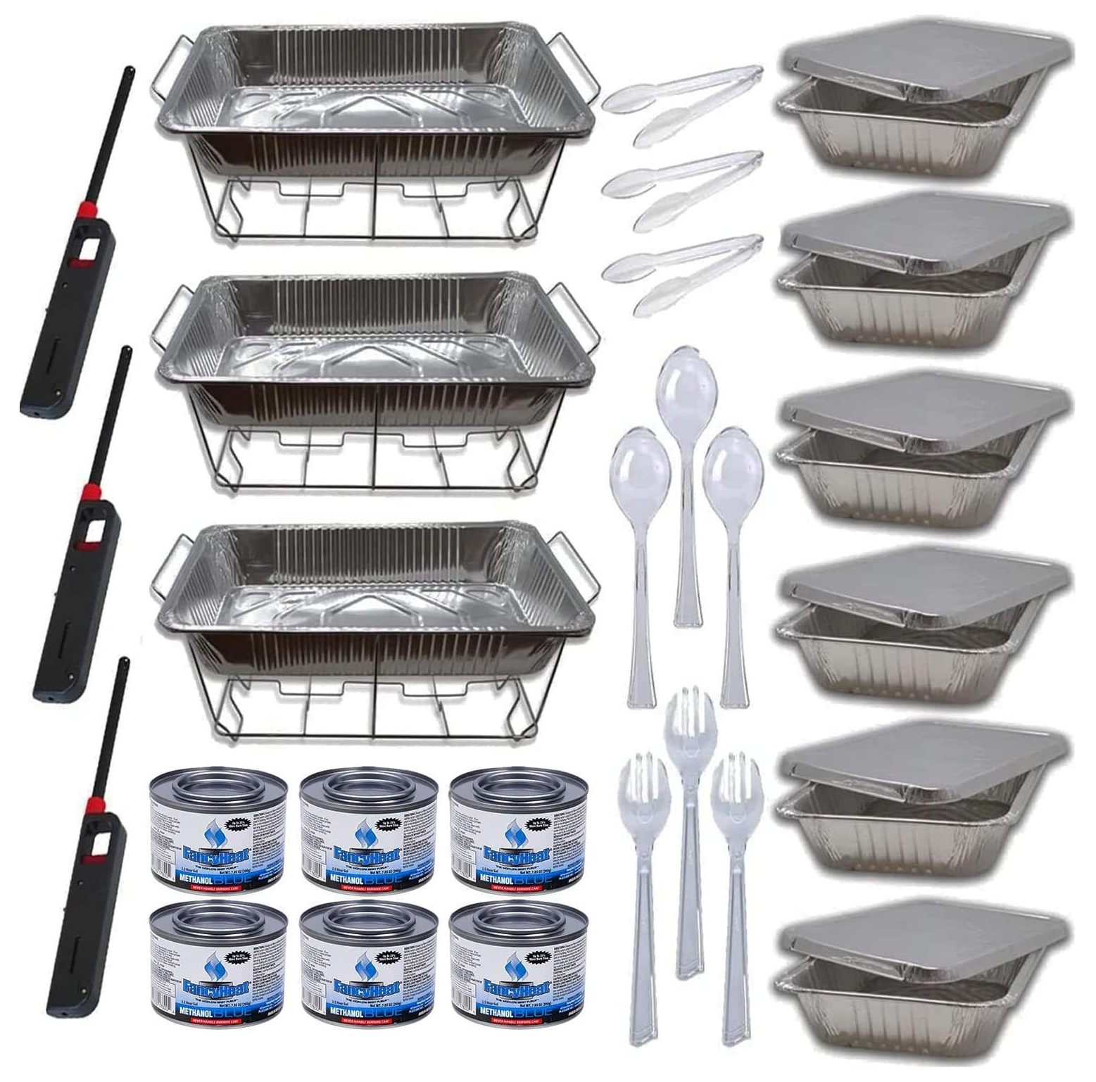 KYTVOLON Chafing Dish Buffet Set Disposable Servers and Warmers
