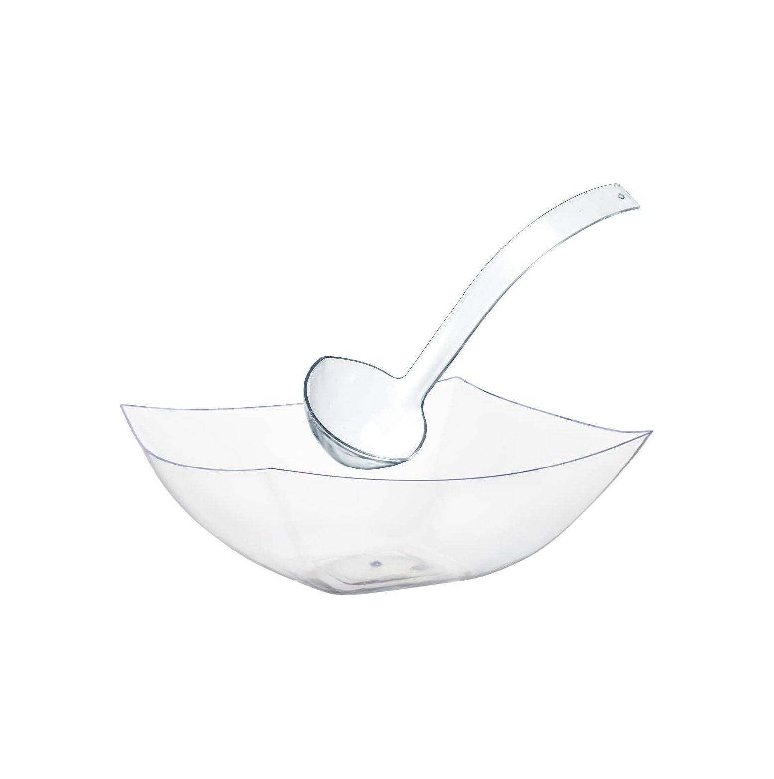 KYTVOLON Plastic Punch Bowl With Ladle I 4 Pcs I Looks Like A Glass