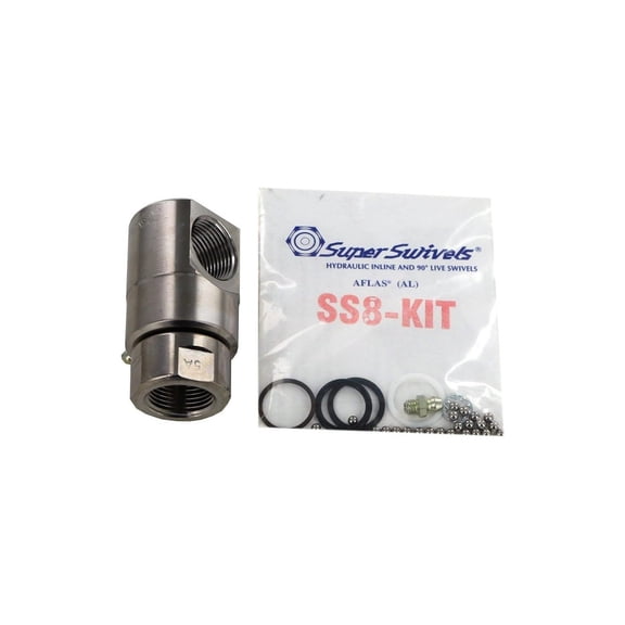 KYTVOLON Super Swivel Heavy-Duty Hose Reel Swivel 1/2-Inch NPT with Repair Kit (Bundle, 2 Items)