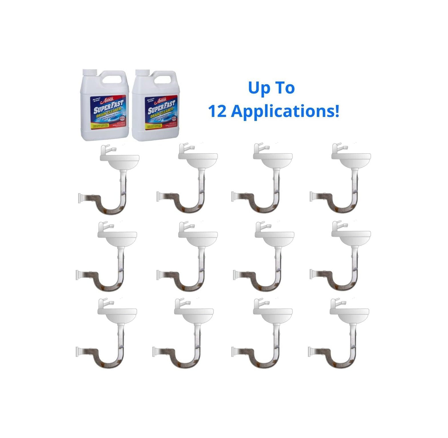 KYTVOLON' Superfast Drain Cleaner 2 Pack Dissolve Hair, Grease, Food