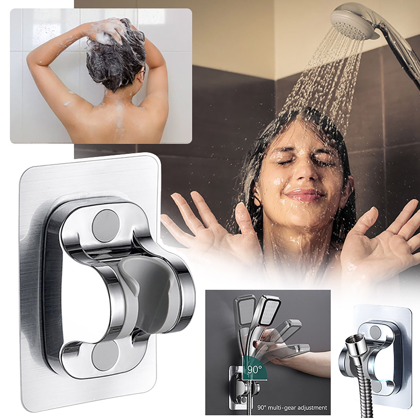 KYWHSGABRS Bathroom Large Wall Mount Strong Adhesive Handheld Shower ...