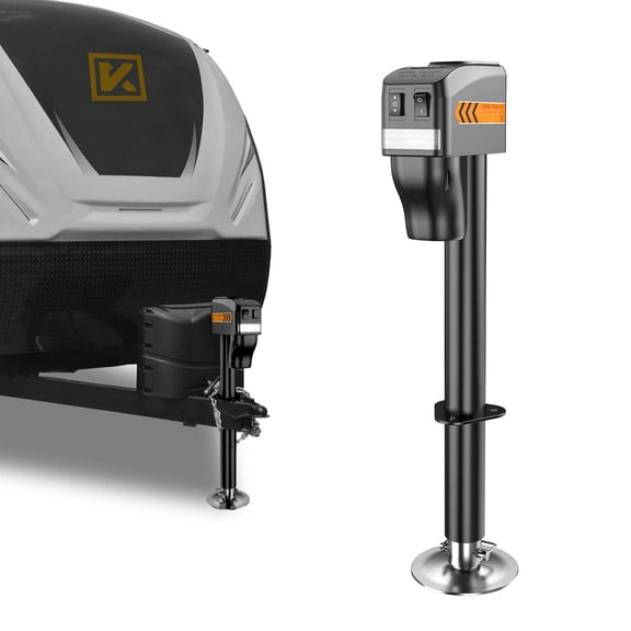 KYX Electric Trailer Jack to 5000LB, Electric Power A-Frame Tongue Jack,9.84"-33.85" Waterproof for Travel Trailer, RV,12V DC Hard Wiring
