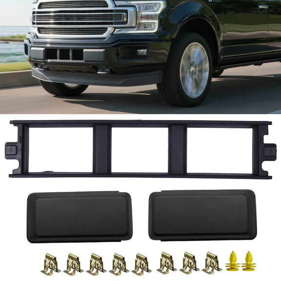 KYYET Front Bumper Guards Pads Inserts End Caps & Lower Center Grille Cover Trim Panel Compatible with 2018 2019 2020 Ford F150