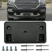 KYYET Front Bumper License Plate Frame Mounting Bracket Holder Compatible with 2016 2017 2018 GMC Sierra 1500 Replace 23354525