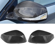KYYET Pair Carbon Fiber Look Door Wing Mirror Cover Caps Compatible with Infiniti Q50 2014-2021 QX30 Q60 Q70