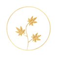thumbnail image 1 of KYaiguo 9.5 In Exquisite Iron Golden Round Hollow Maple Leaf Pendant Perfect Gift for Friends home, 1 of 1
