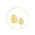 thumbnail image 1 of KYaiguo 9.5 In Exquisite Iron Golden Round Hollow Turtleback Leaf Pendant Perfect Gift for Friends, 1 of 1