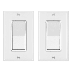 KYascend 15A 120/277V Single Pole Decorator Wall Light Switch Paddle Rocker Interrupter Electrical Switch
