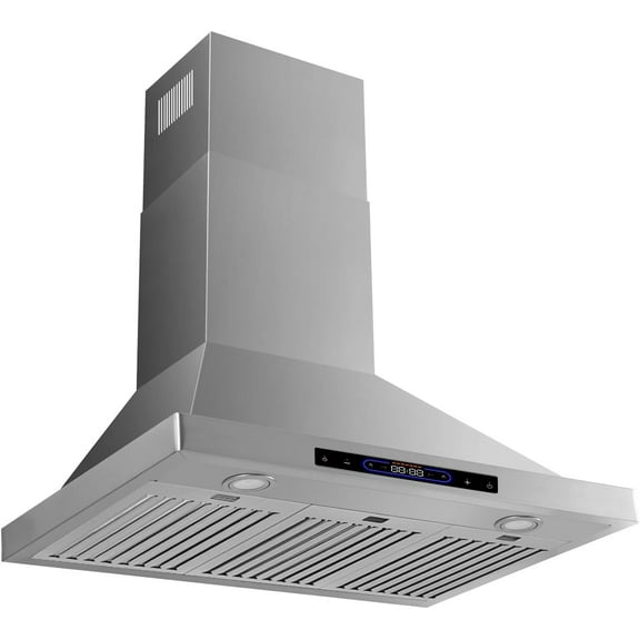 KYascend 36 inch Wall Mount Range Hood Convertible Vent with Permanent Baffle Filters 800CFM Stainless Steel for Kitchen Gesture Sensing & Touch Control, 4 Speed Exhaust Fan, ETL listed