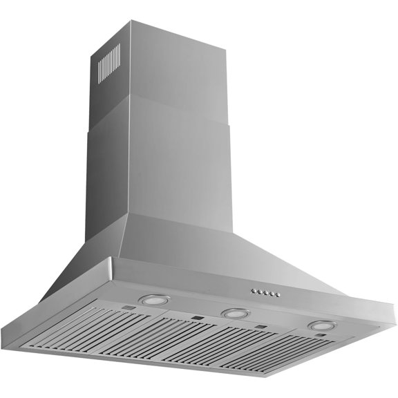 KYascend 48 inch Wall Mount Range Hood Vent Convertible Vent 800CFM Stainless Steel for Kitchen 3 Speed Exhaust Fan ETL listed (Wall Mount Range Hood)