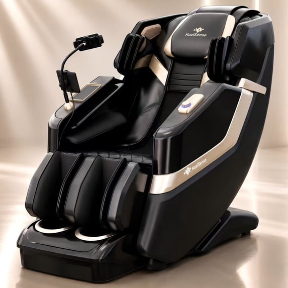 KZ-313 3D Heated Jade Stone Roller Massage Chair,Deep Zero Gravity,SL-Track,Heat,Backlit Touch Screen,Wireless Charger