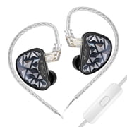 KZ AS24 Pro 12 Balanced Armature Drivers in Ear Monitors Headphones, 3.5mm Silver-Plated Wired Earbuds IEM Earphones for Singer Musician Audio Engineer