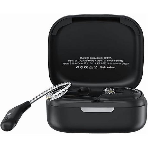 KZ AZ09 Bluetooth 5.2 Module IEM Bluetooth Adapter Wireless Waterproof Ear Hook Extra Long Battery Life Bluetooth Cable for KZ ZS10 PRO/ZS10 PRO X/ZSN Pro X/ZSN PRO/AS16 PRO/Zax, CRA/C12(C pin)