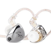KZ Castor in Ear HiFi Earphone 2DD Dynamic High-end Tunable IEM Earphones in Ear Monitor Headphones with Silicone Tips Detachable Cabel IEMs for Singer Musician DJ On Stage Silver, without Mic