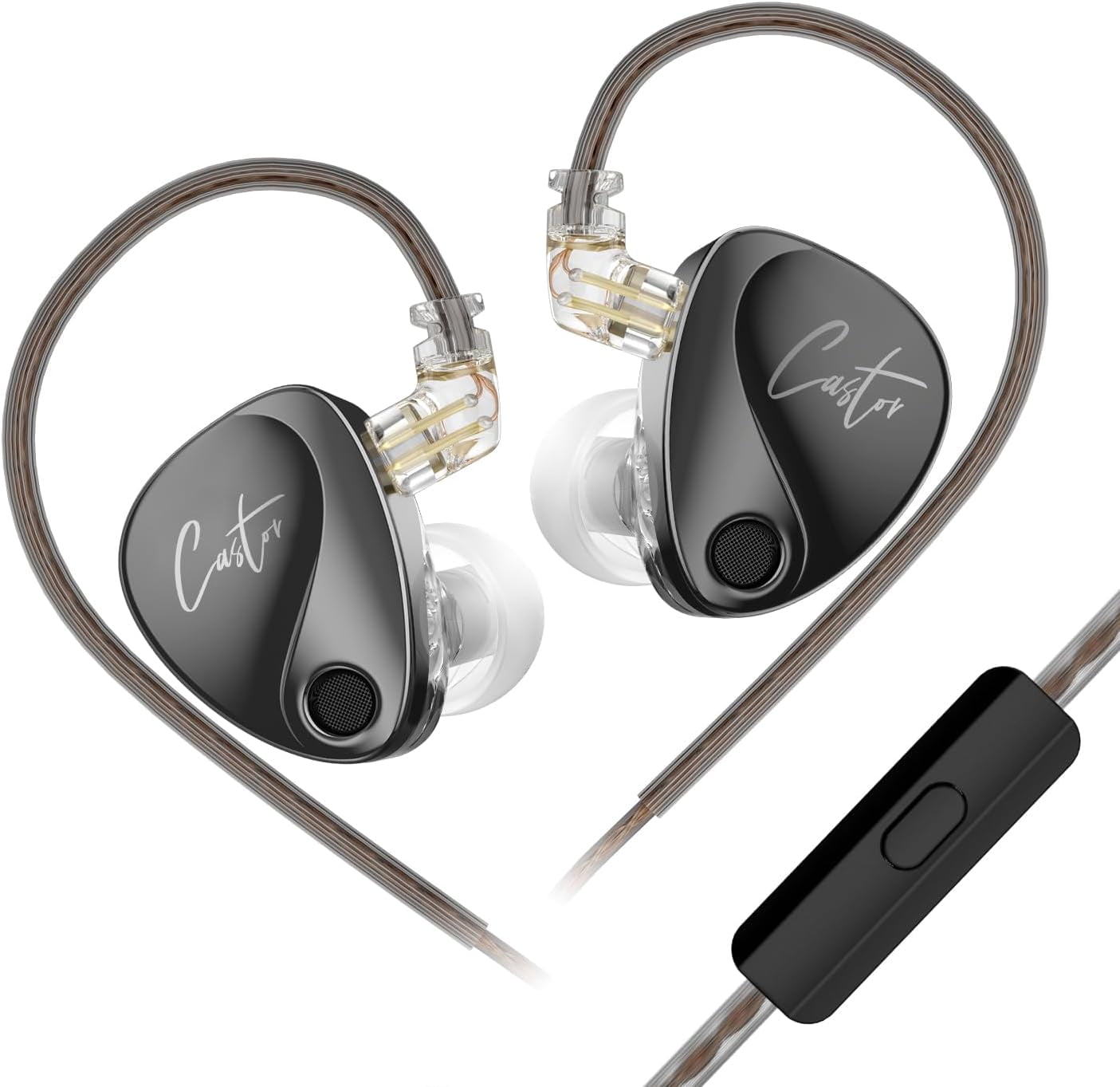 KZ Castor in Ear Monitors Headphones Bass Wired Earphones 2 Dynamic