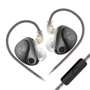 KZ Castor IEMs In-Ear Monitor, HiFi Improved Bass Sound Tunable Noise Isolating, Dual-Dynamic Driver Wired Earbuds, QDC Detachable Cable for Singers/Musicians/Studio