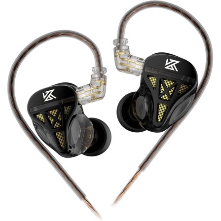 KZ DQS Wired Earbuds Dynamic Driver in Ear Monitor Headphone Semi-Open HiFi Bass Earphone 2pin 3.5mm Gaming Earbuds (Without Mic)
