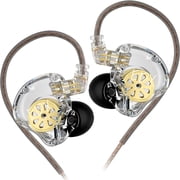 KZ EDX Lite in Ear Monitors Headphones Super Linear Dynamic Driver Wired IEM Earphones 0.75mm 4 Pin Detachable OFC Cable With Microphone For Audiophiles