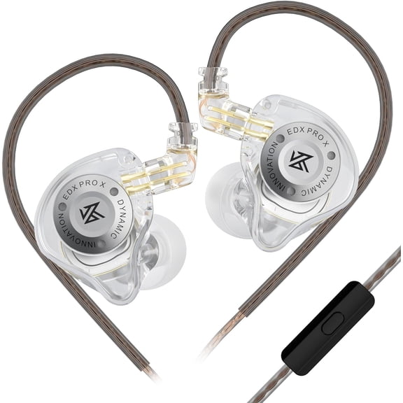 KZ EDX Pro X in Ear Headphones, HiFi IEM Earphones, Deep Bass Sound in Ear Monitor with Detachable Cable, for Audiophile Dj Singers