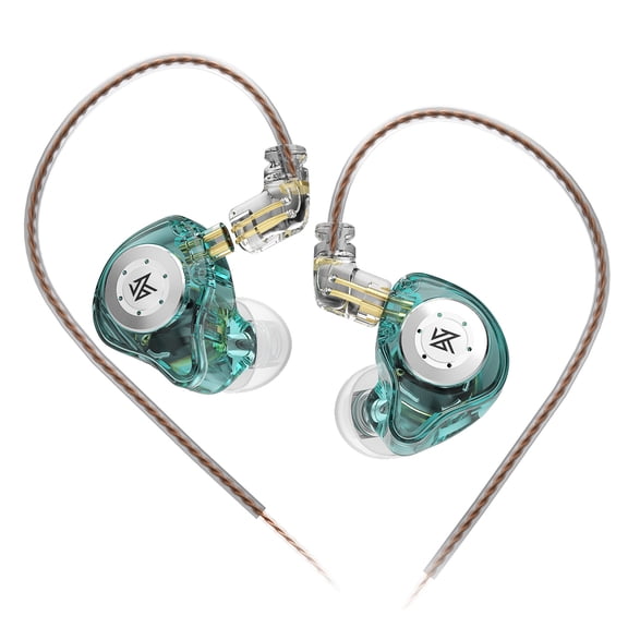 KZ EDX Pro in Ear Monitors KZ Headphones IEM Earphones with Dual DD HiFi Stereo Sound Earphones Wired Noise Cancelling Gaming Earbuds (Cyan, No Mic)