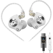 KZ EDZ In Ear Monitor Headphones Self Developed Ultra Excursion Dynamic Driver Dual Damping System HiFi IEM Earphones Detachable Cable Optional Dual Mic Cable For Music Gaming