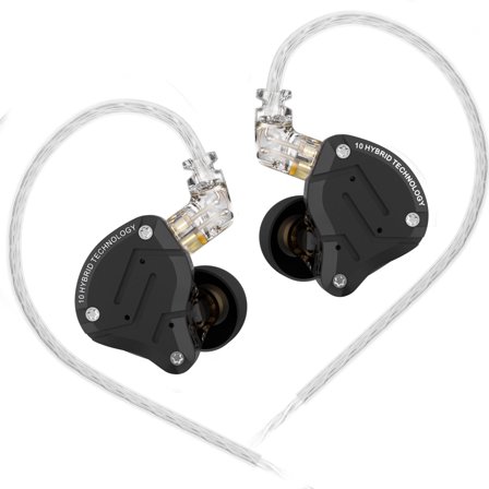 KZ Monitor 10 drivers HIFI Bass In-Ear Noise Cancelling Metal Headset with mic, Gold