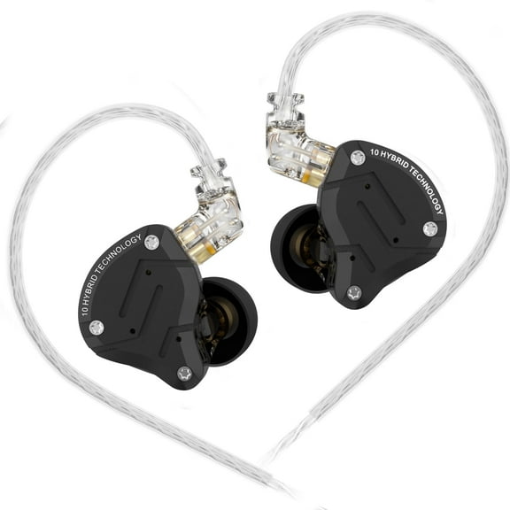 KZ Monitor 10 drivers HIFI Bass In-Ear Noise Cancelling Metal Headset with mic, Gold