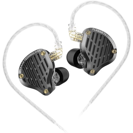 KZ PR3 in Ear Monitors Headphones with 13.2mm Planar Magnetic Driver,HiFi Stereo Sound IEM Earphones with Memory Foam Tips Comfortable&Secure Fit Wired Earbuds for Singers Musicians DJ Stage Gaming