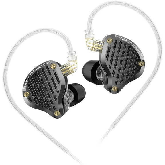 KZ PR3 in Ear Monitors Headphones with 13.2mm Planar Magnetic Driver,HiFi Stereo Sound IEM Earphones with Memory Foam Tips Comfortable&Secure Fit Wired Earbuds for Singers Musicians DJ Stage Gaming