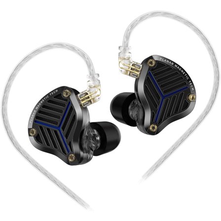 KZ PRX HiFi Planar Magnetic Driver in-Ear Monitor, Bass Stereo Sound Comfortable Wired Earbuds, Secure Fit Sound Isolation High Sensitivity Earphone for Audio Engineers, Musicians (Black,No Mic)