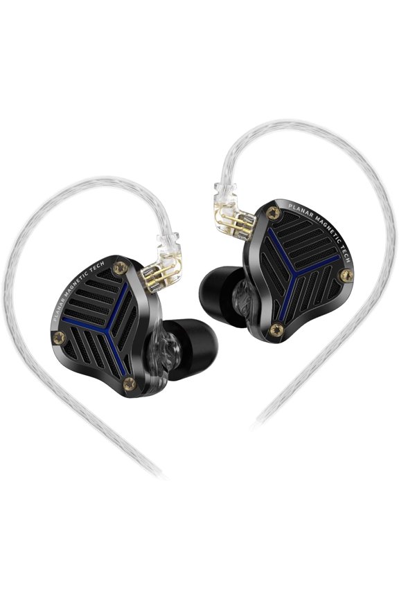 PRX HiFi Planar Magnetic Driver in-Ear Monitor, Bass Stereo Sound Comfortable Wired Earbuds, Secure Fit Sound Isolation High Sensitivity Earphone for Audio Engineers, Musicians (Black,No Mic)