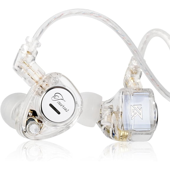 KZ Taurus in Ear Headphones, Horizontal 2DD Gaming Earbuds Wired IEM in Ear Headphones, Noise Cancelling Ear Buds Sound Localization in-Ears for Singers Musicians Audiophiles