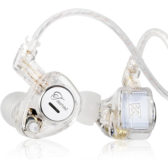 KZ Taurus in Ear Monitor Headphones, Horizontal 2DD Gaming Earbuds Wired IEM in Ear Headphones, Noise Cancelling Ear Buds Sound Localization in-Ears for Singers Musicians Audiophiles