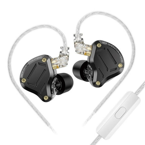 KZ ZS10 PRO 2 in Ear Monitor Headphones, 1DD+4BA Hybrid Wired Earbuds, with 4-Level Tuning Switch, 3-Way Crossover Gaming Earbuds, Silver-Plated IEM Earphones Cable for Musician Audiophile