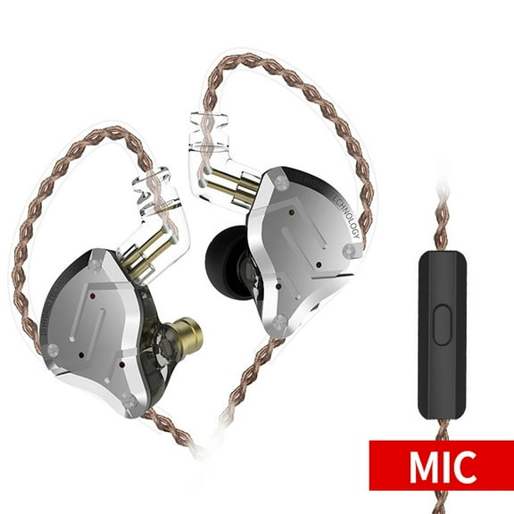 KZ ZS10 Pro 4BA+1DD 5 Driver in Ear Monitor, HiFi Wired Earbuds, Gaming Earbuds, Hybrid IEM Earphones with Stainless Steel Faceplate, Recessed 2 Pin Detachable Cable