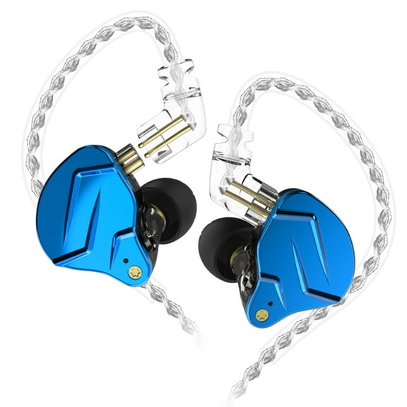 KZ ZSN PRO X Wired Earbuds, in-Ear Monitor with Dual Driver Clear Sound and Ergonomic Custom-Fit Ear Tips(S/M/L), Bass Ear Buds, 3.5mm Jack for Phones Computer Laptop,2Pin IEM Cable(Blue Without Mic)