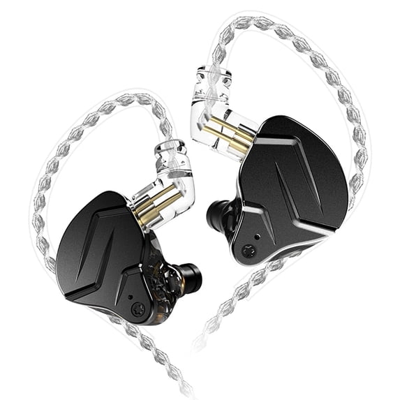 KZ ZSN PRO X Wired Earbuds, in-Ear Monitor Headphones with Dual Driver-Clear Sound and Ergonomic Custom-Fit Earpieces (S/M/L),Gaming Earbuds,3.5mm Jack for Phones Computer Laptops (Black without Mic)
