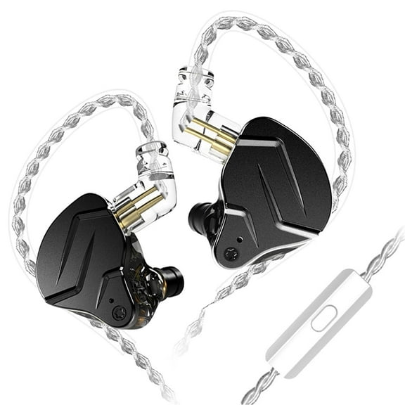 KZ ZSN PRO X in-Ear Earbud Headphones with Mic Dual Driver 1BA+1DD Hybrid Wired Earbuds Earphones Compatible with Android, iPhone, iPad, Laptops, MP3 and Most 3.5mm Interface (Black with Mic)